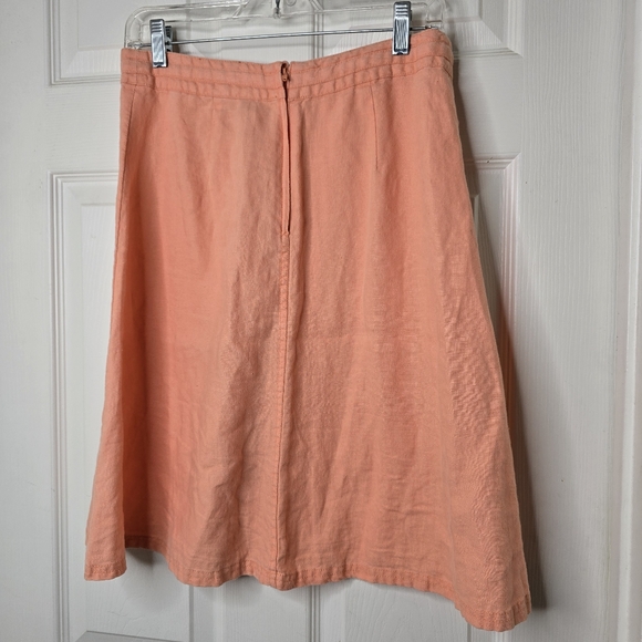 Peach Linen‎ Skirt by Divided womens 4 - Picture 3 of 9